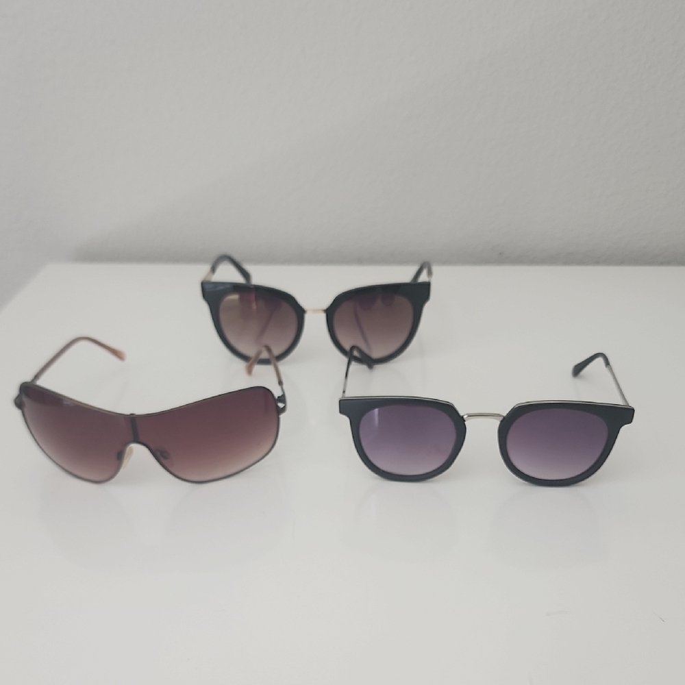 Stylish Black and Brown Sunglasses Set